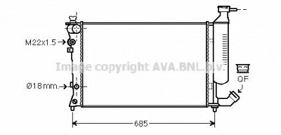 AVA QUALITY COOLING cn2156 -  Радиатор, охлаждение двигателя